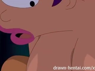 Futurama animasi pornografi - zapp tiang untuk turanga gadis
