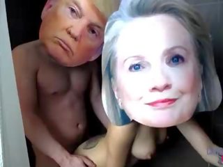 Donald trump un hillary clinton reāls slavenības sekss lente pakļauti xxx